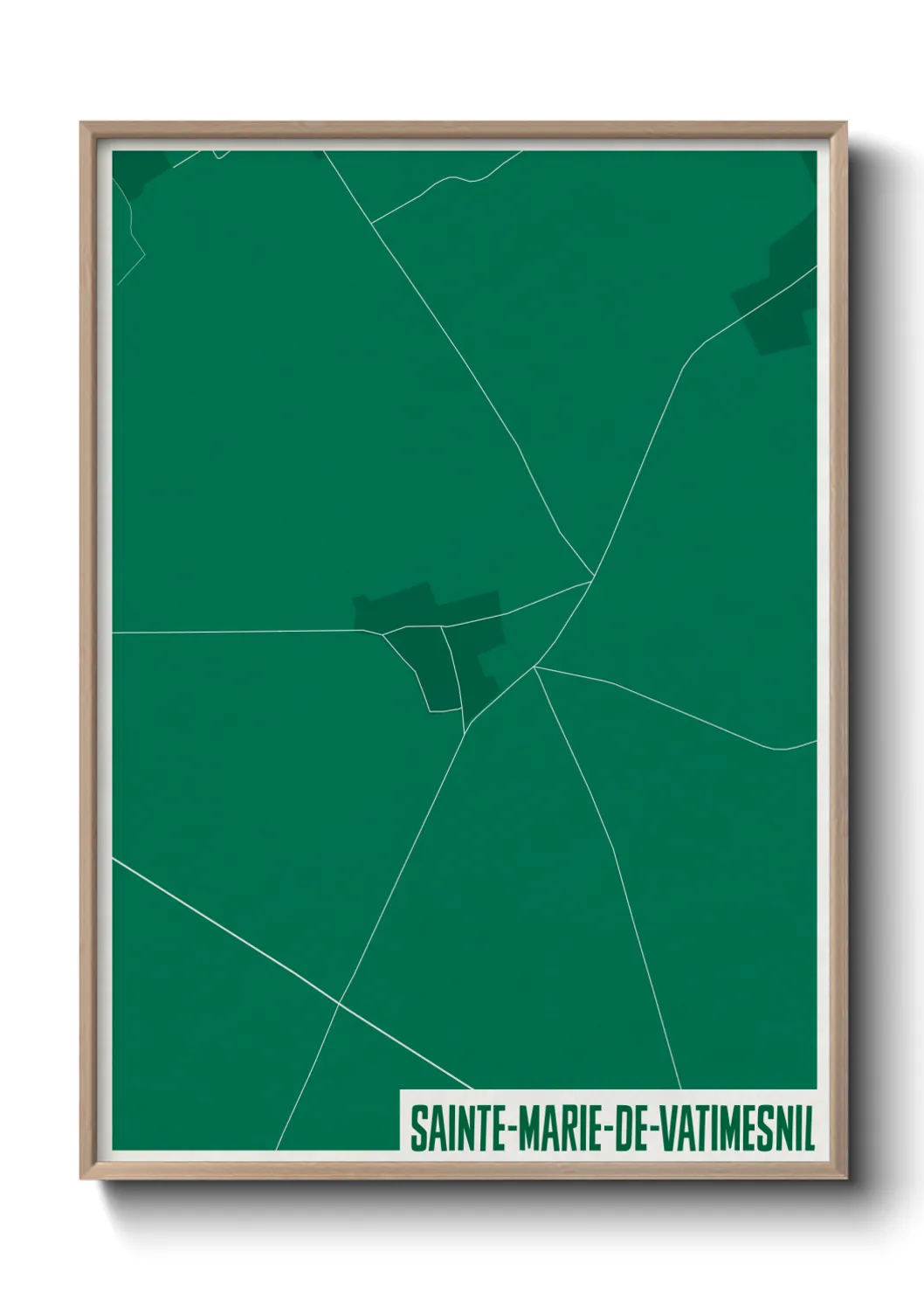 Une affiche de carte sur Sainte-Marie-de-Vatimesnil