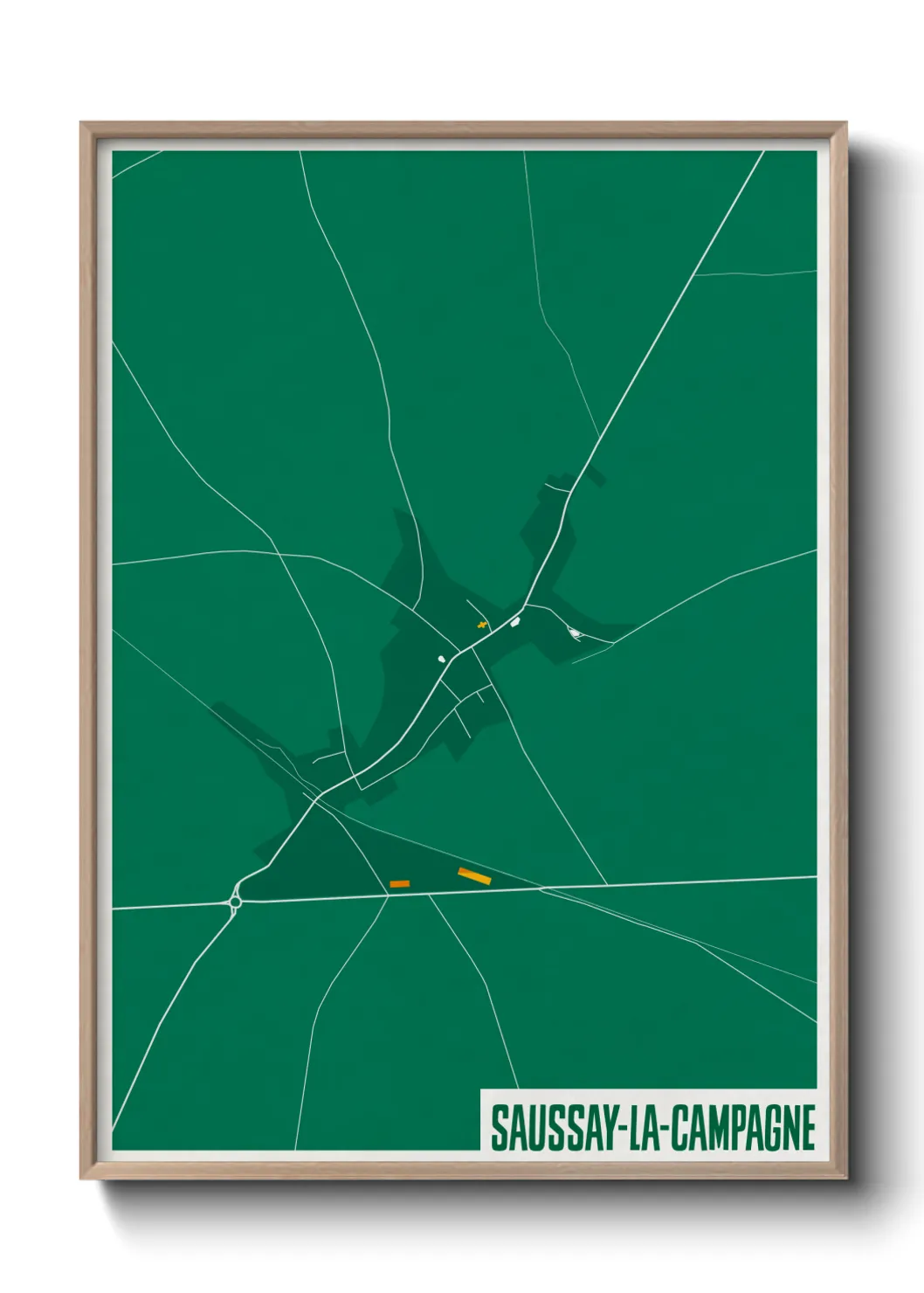 Un poster carteSaussay-la-Campagne