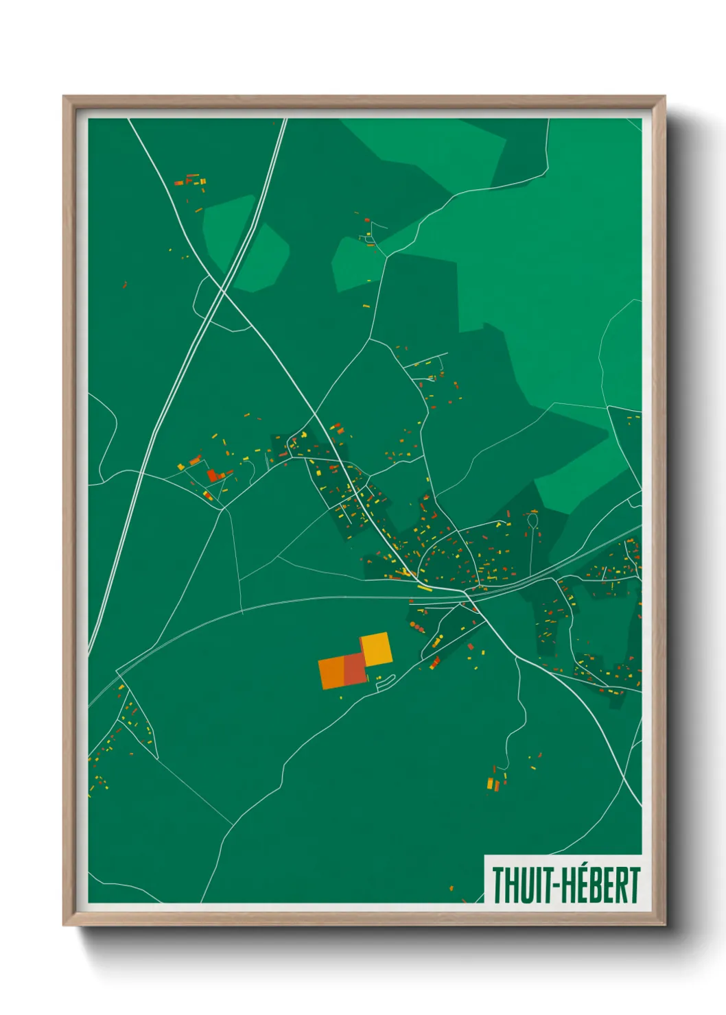 Une affiche de carte sur Thuit-Hébert