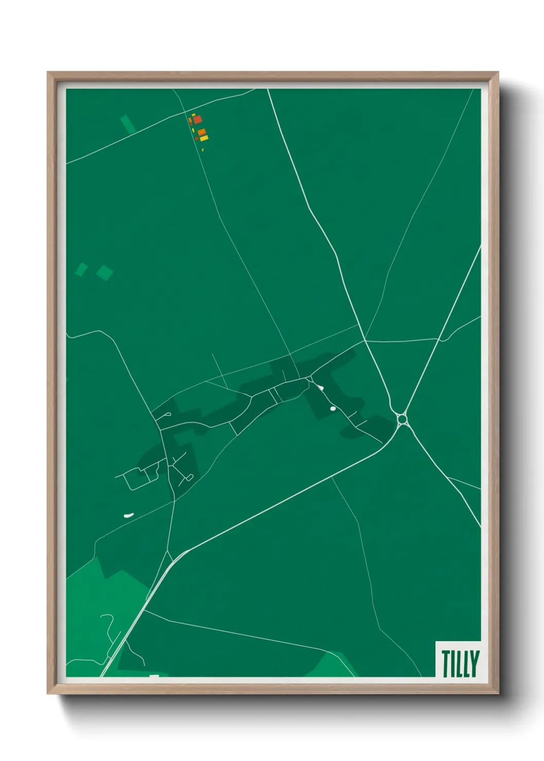 Une affiche de carte sur Tilly