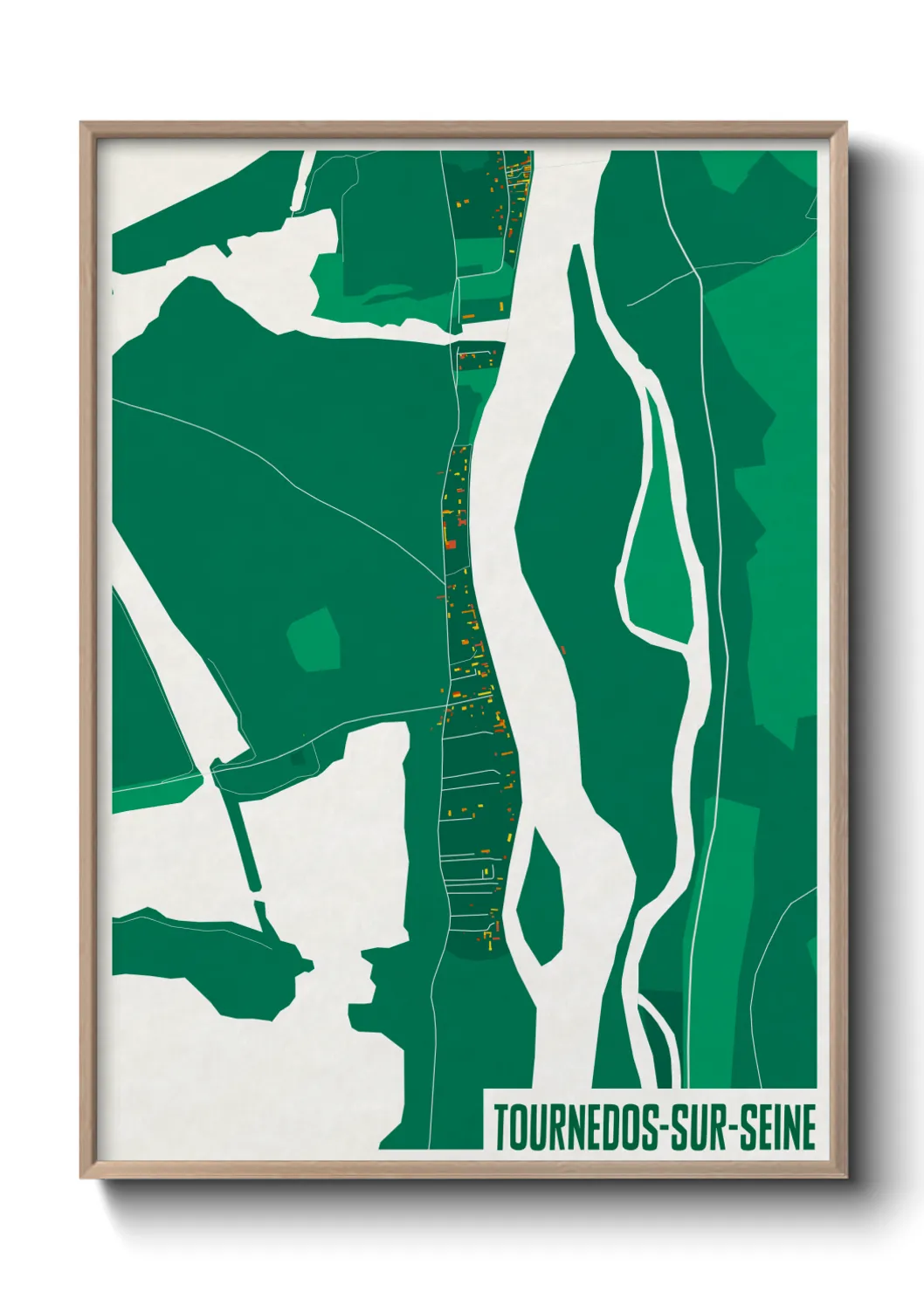 Une affiche de carte sur Tournedos-sur-Seine