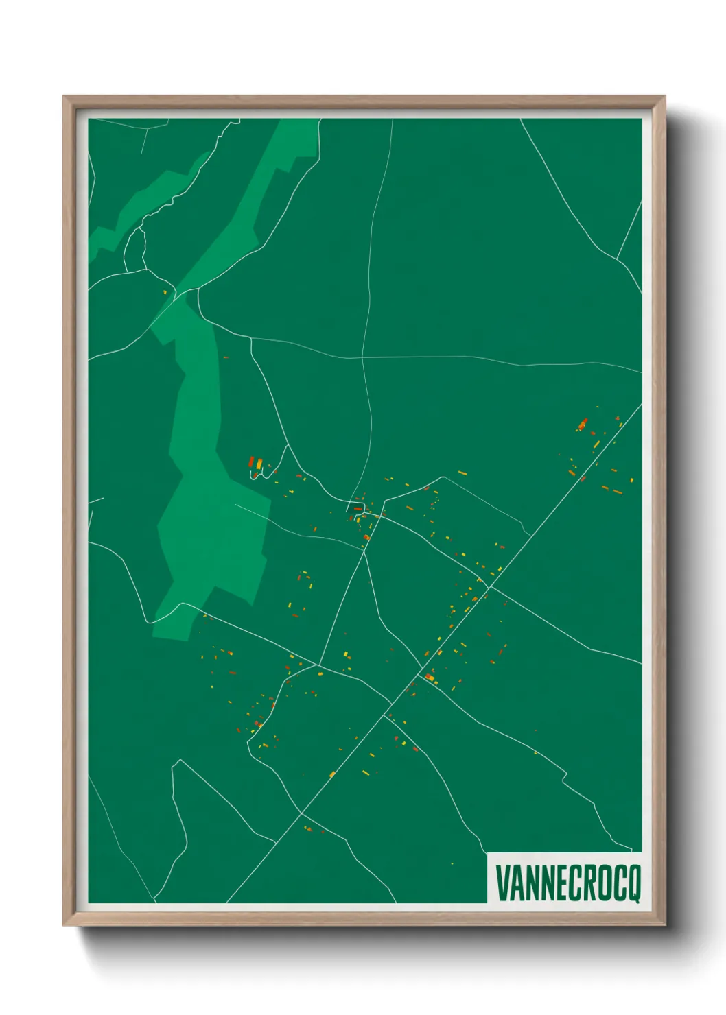 Une affiche de carte sur Vannecrocq