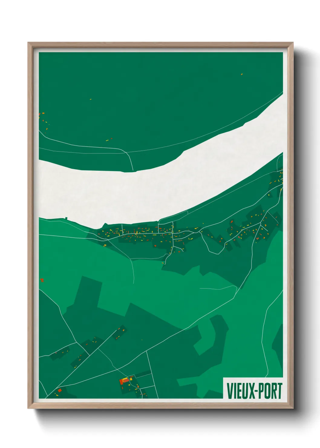 Une affiche de carte sur Vieux-Port