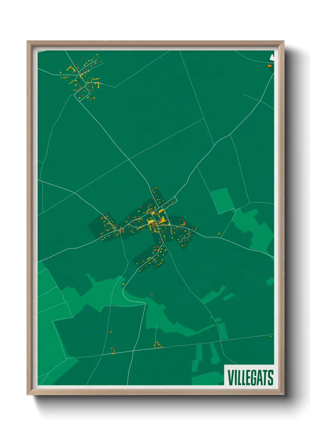 Une affiche de carte sur Villegats