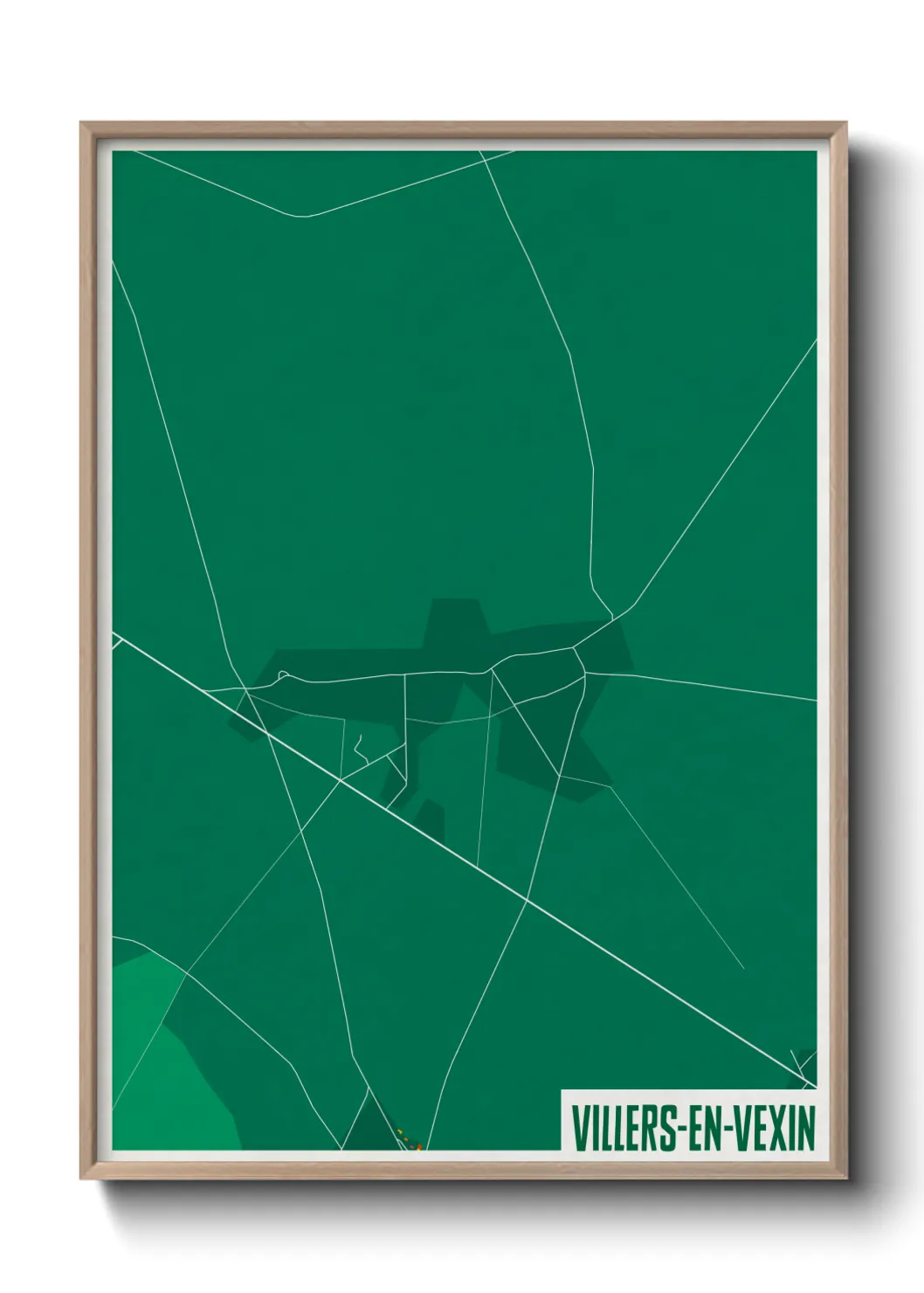 Une affiche de carte sur Villers-en-Vexin