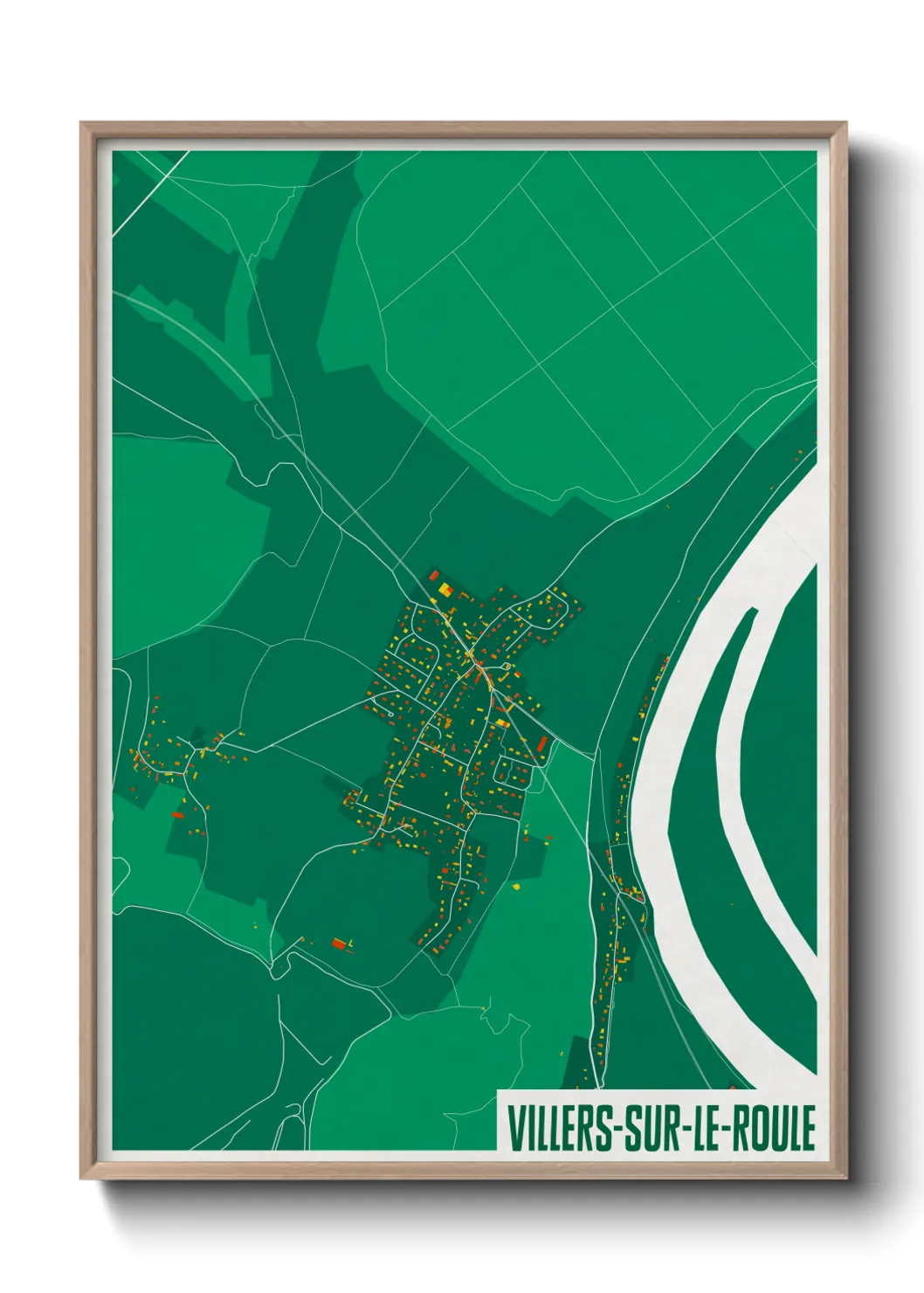 Une affiche de carte sur Villers-sur-le-Roule