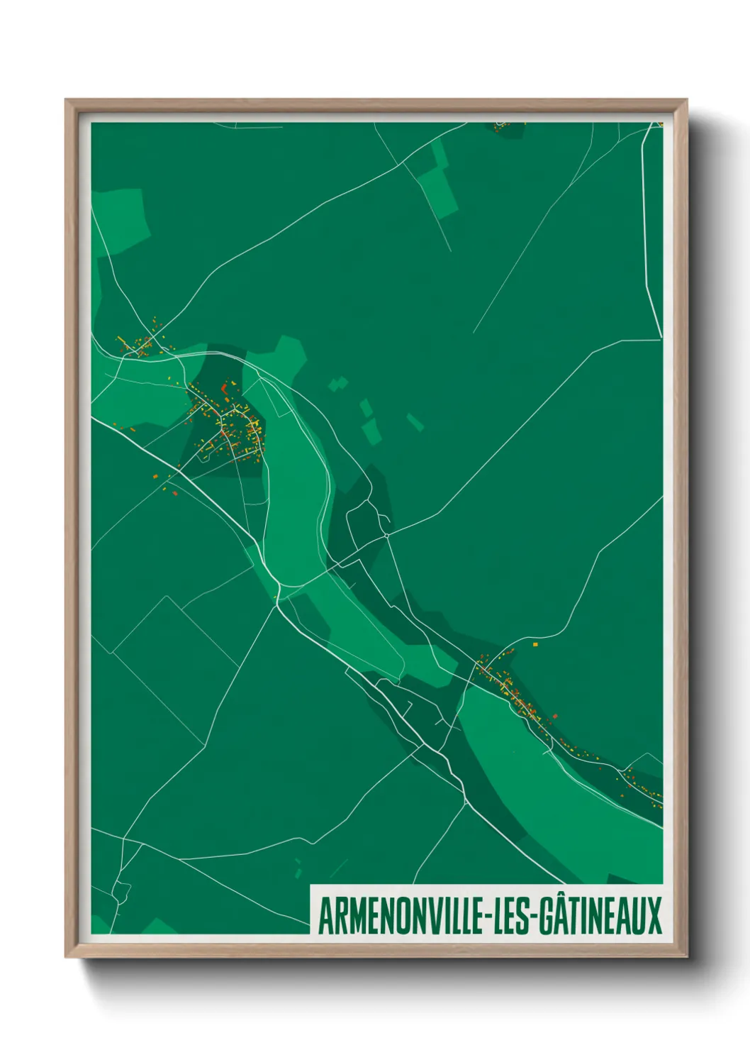 Une affiche de carte sur Armenonville-les-Gâtineaux