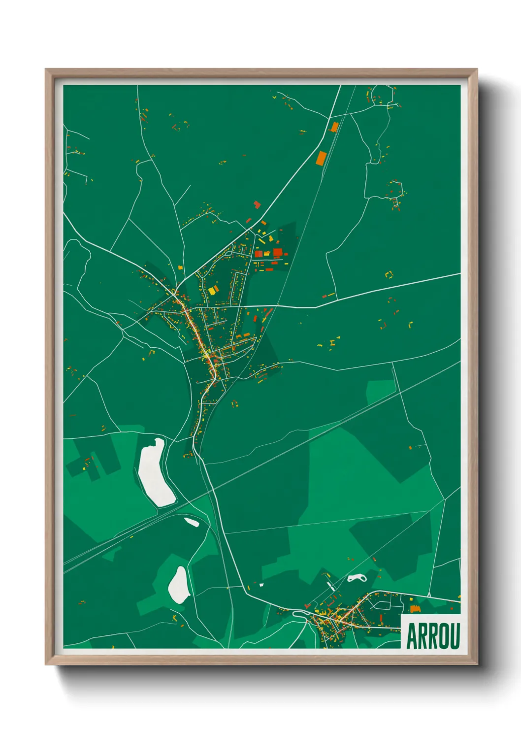 Une affiche de carte sur Arrou