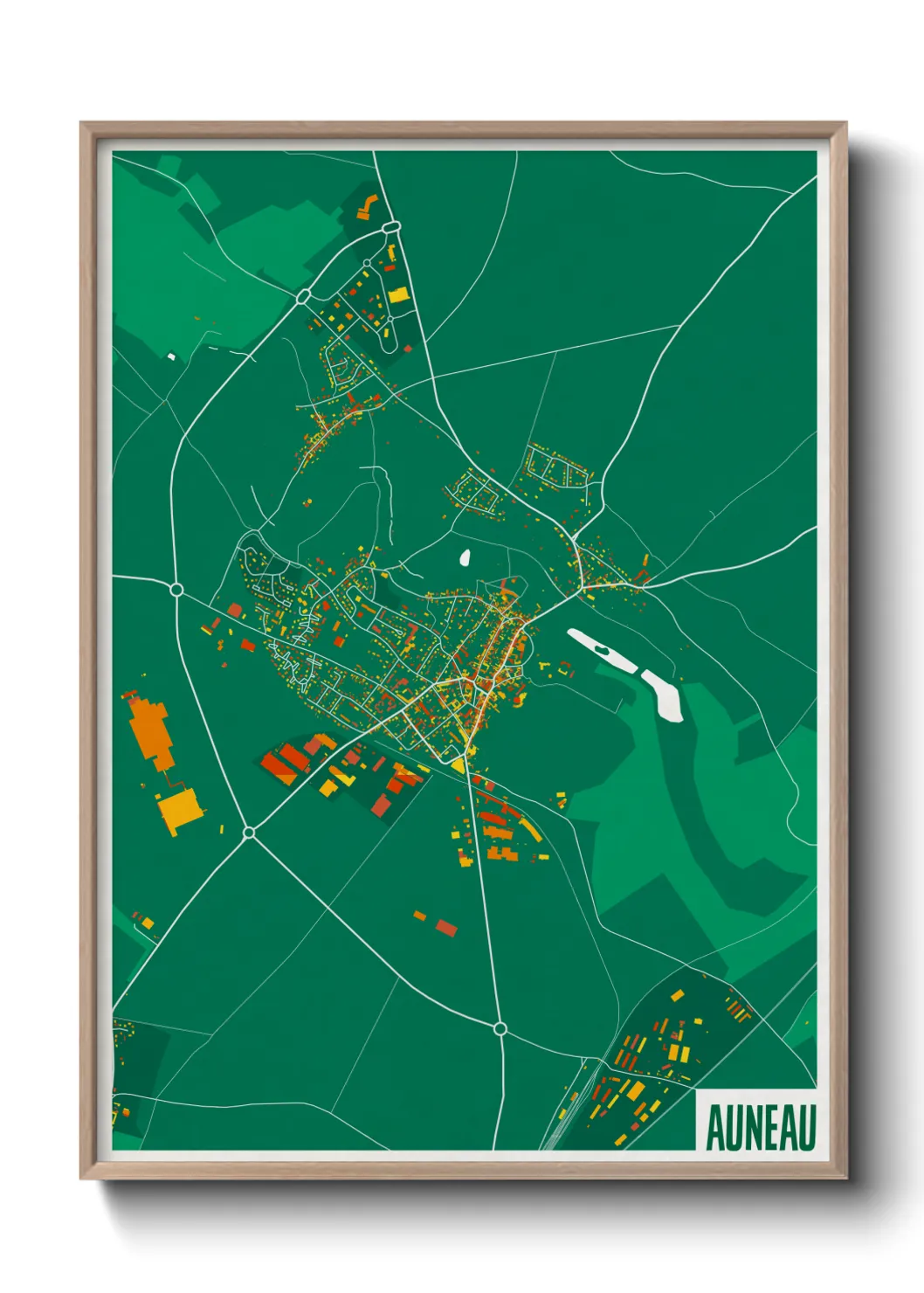 Une affiche de carte sur Auneau