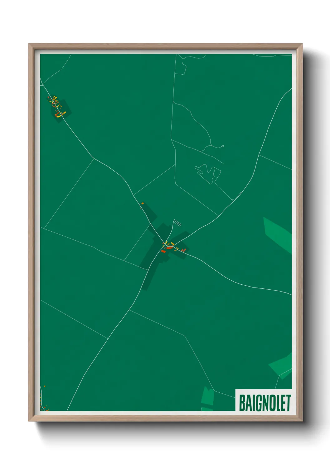 Une affiche de carte sur Baignolet