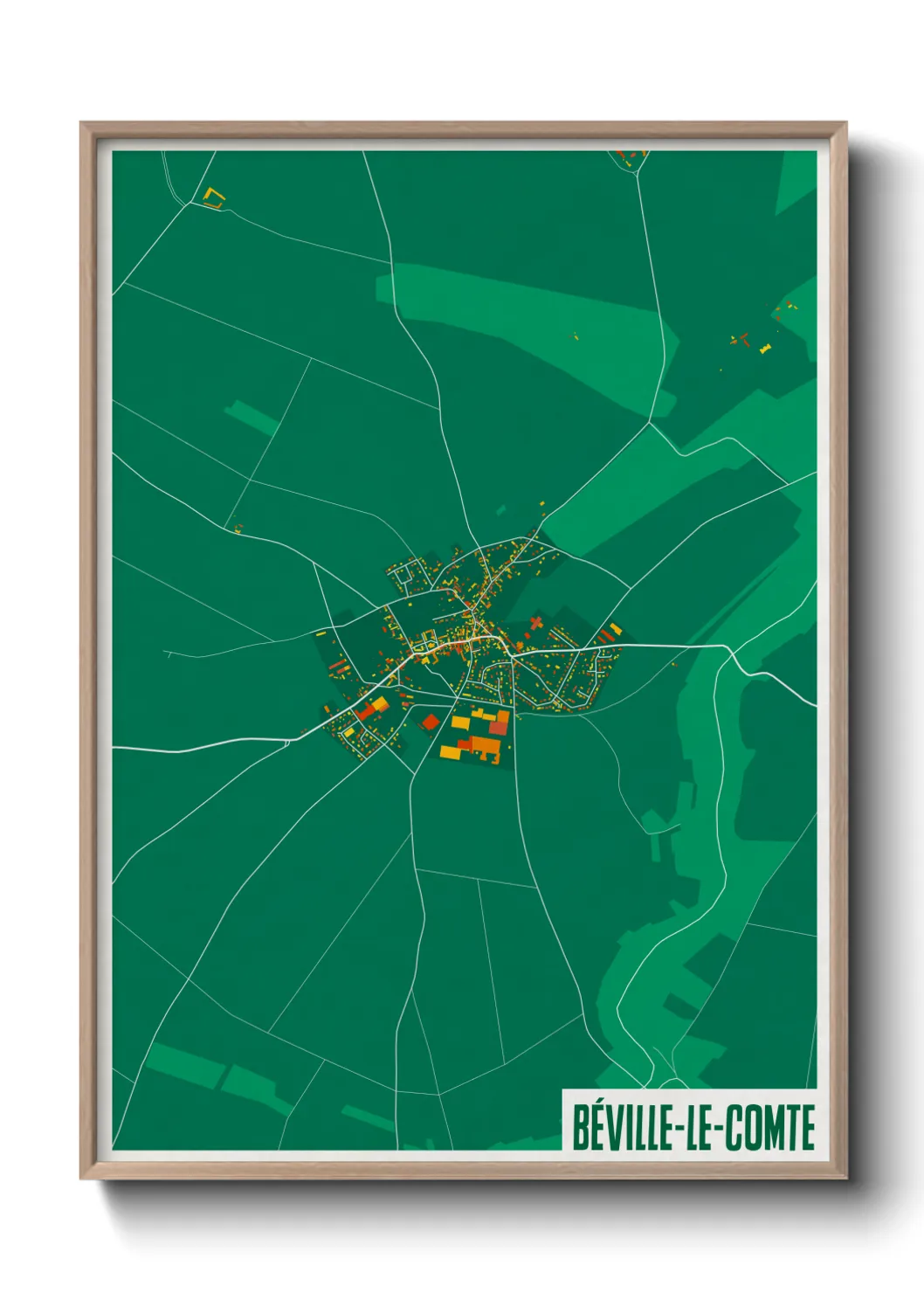 Un poster carteBéville-le-Comte