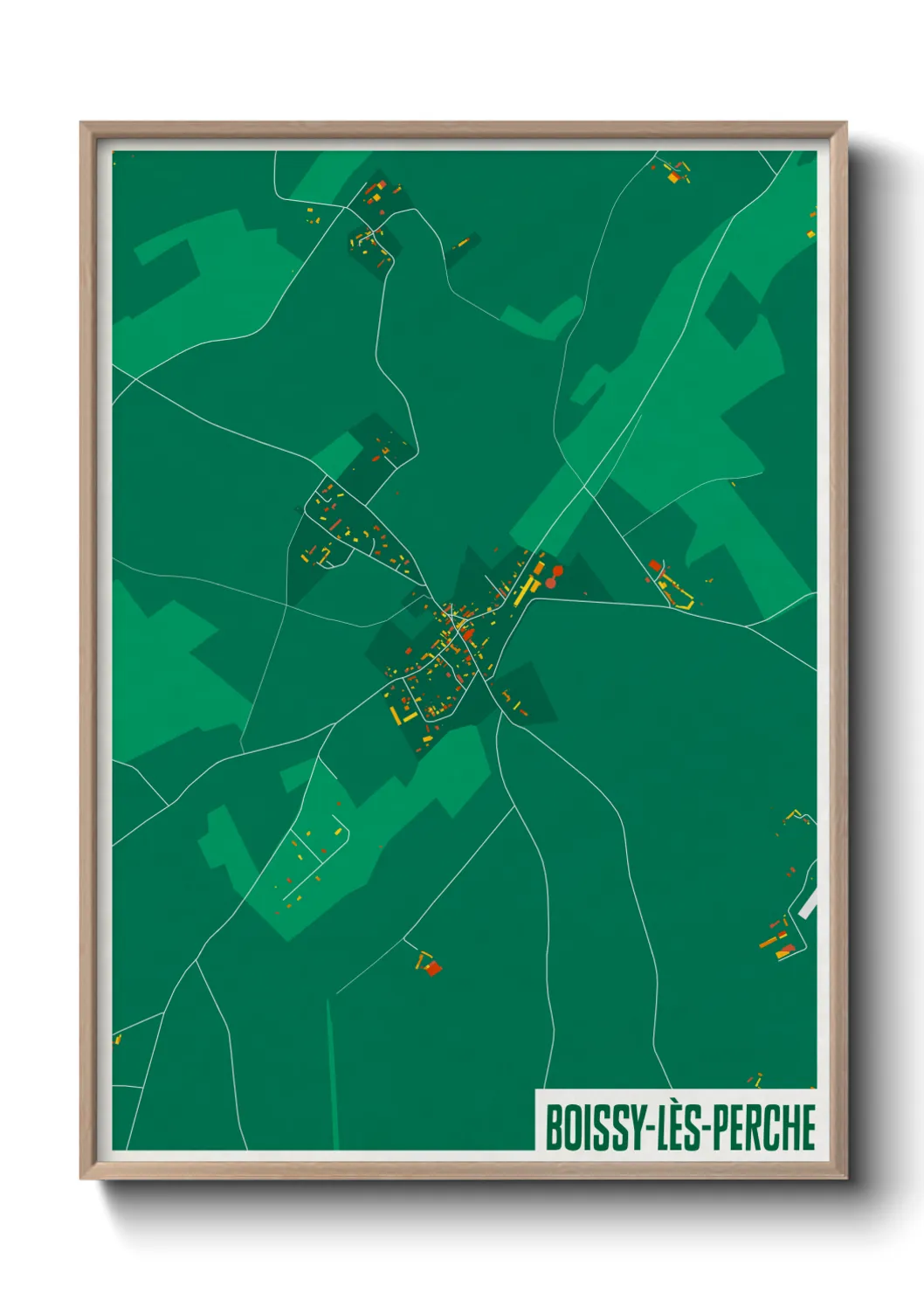 Une affiche de carte sur Boissy-lès-Perche