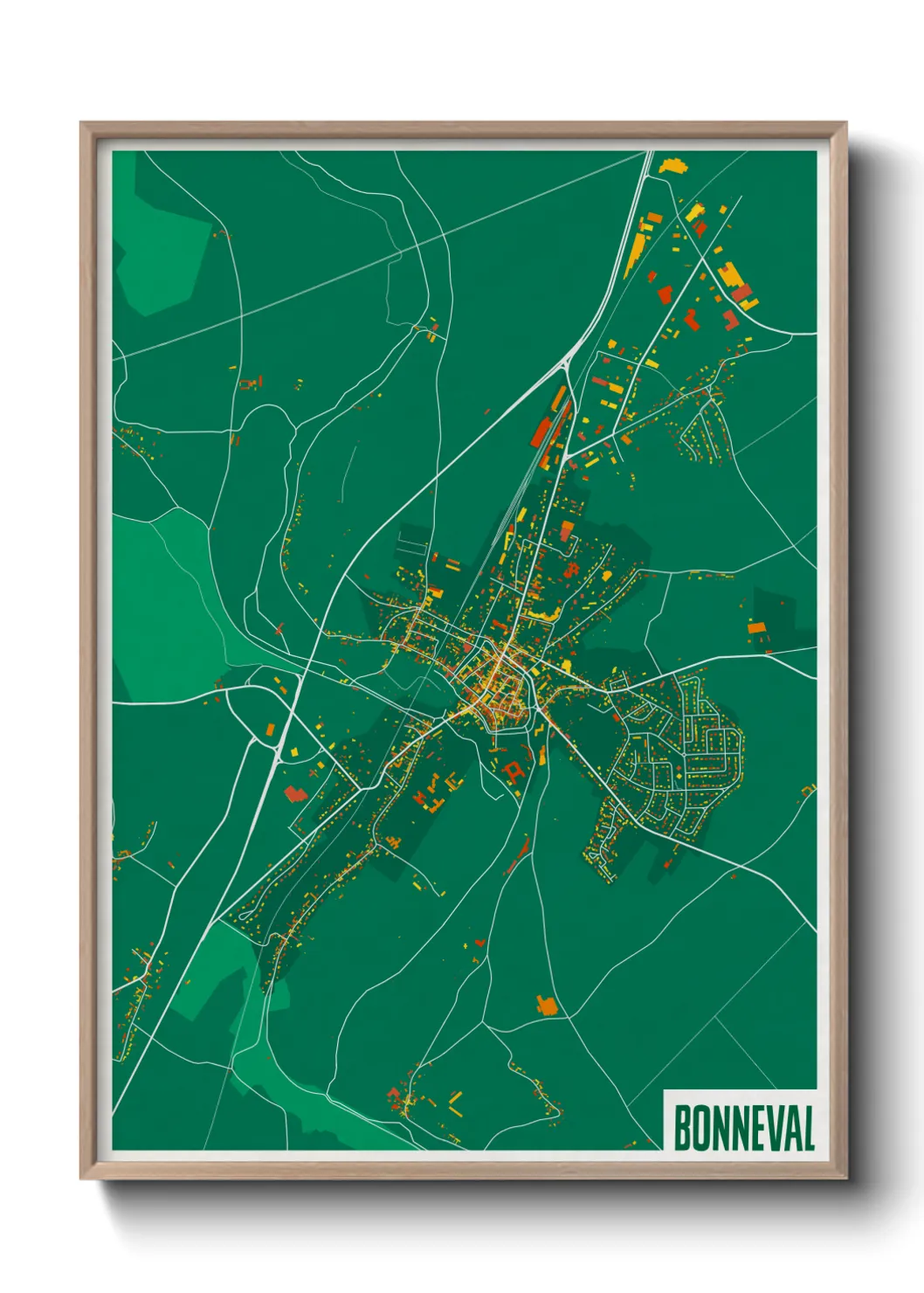Une affiche de carte sur Bonneval