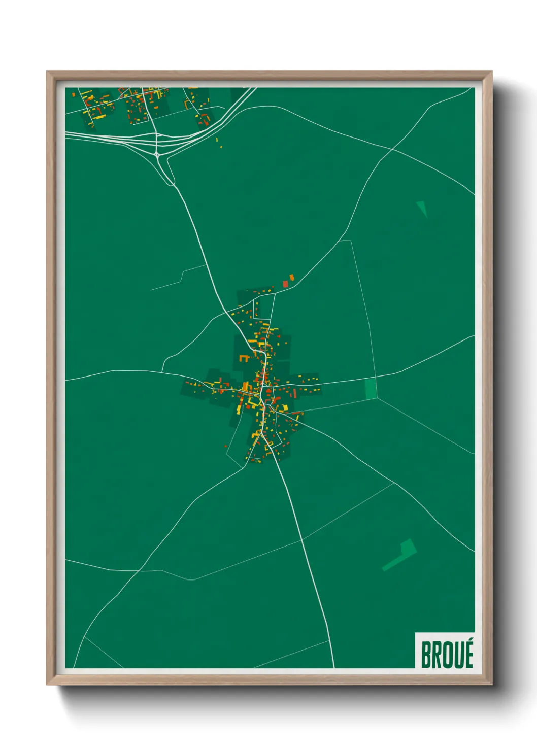 Une affiche de carte sur Broué