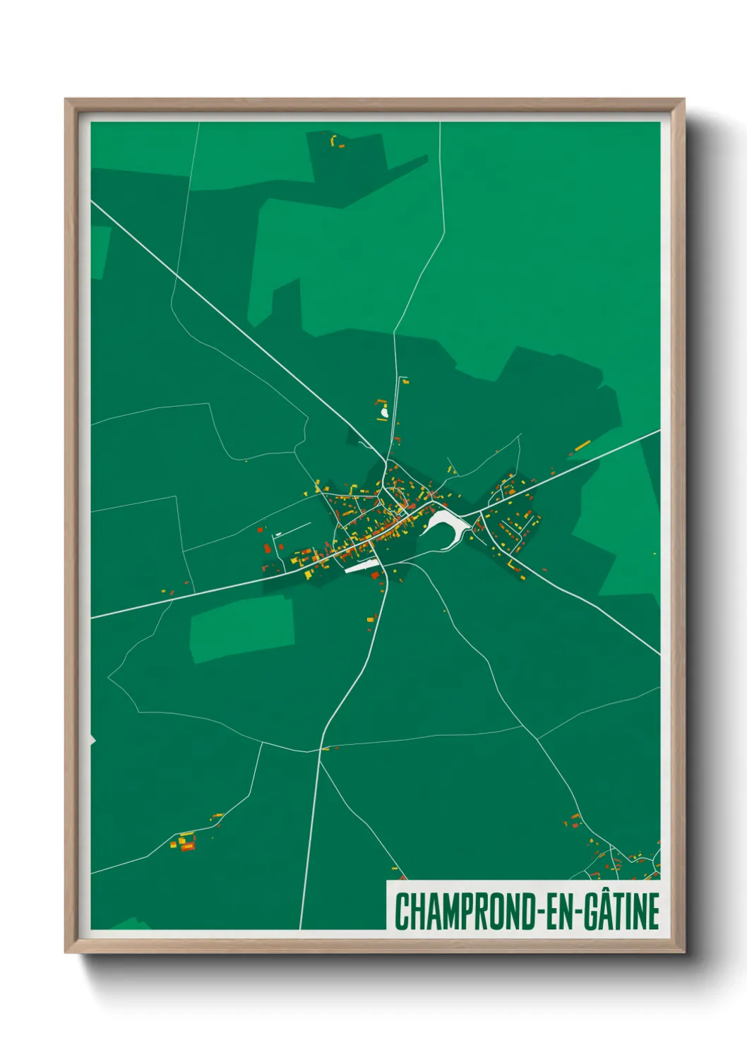 Une affiche de carte sur Champrond-en-Gâtine