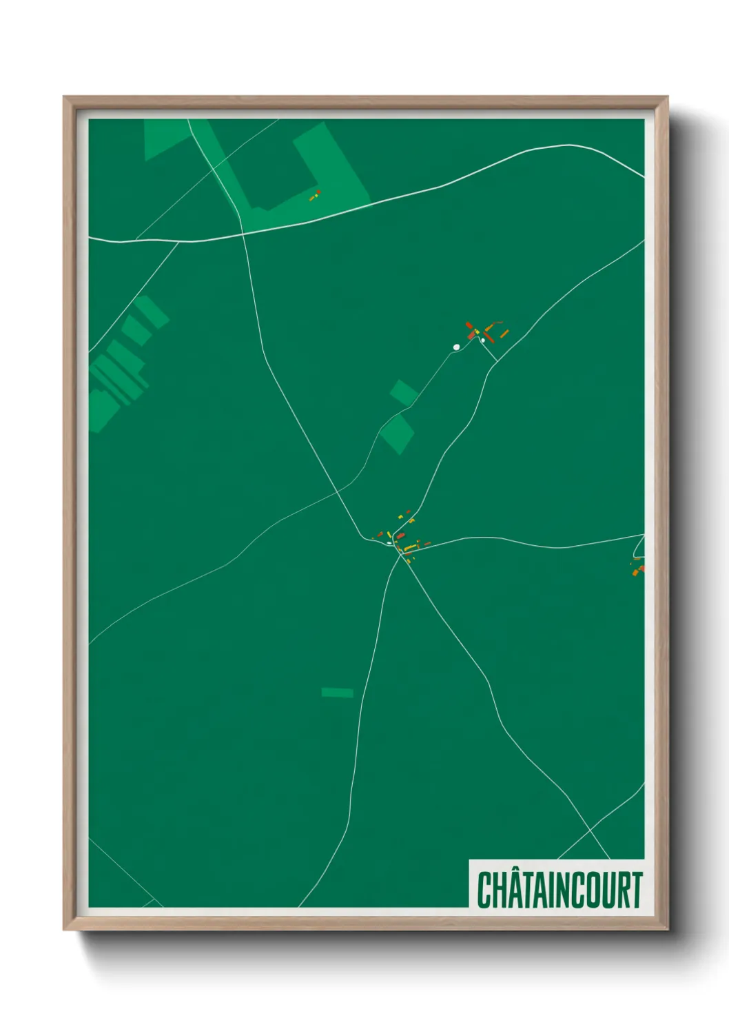 Une affiche de carte sur Châtaincourt