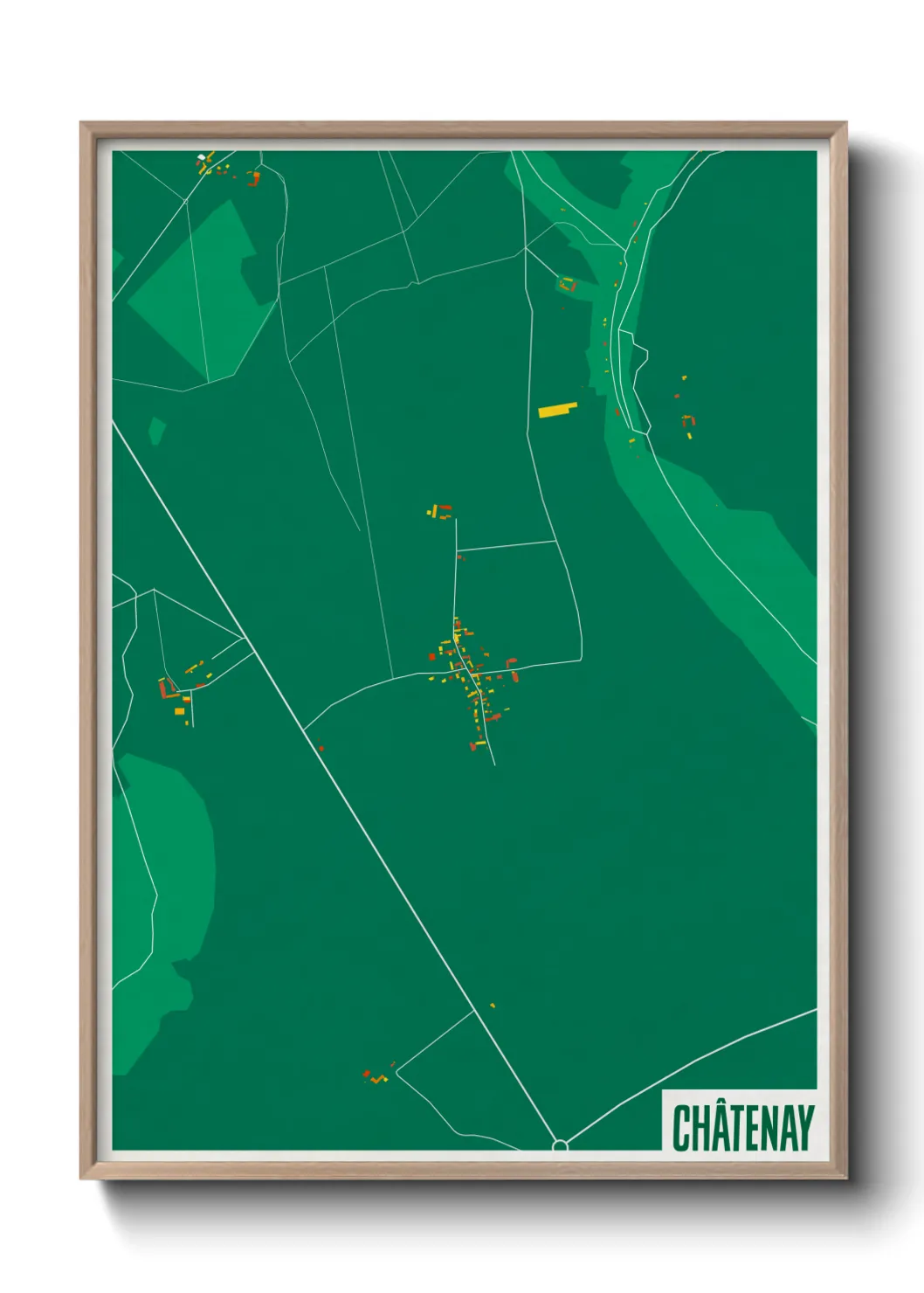 Une affiche de carte sur Châtenay