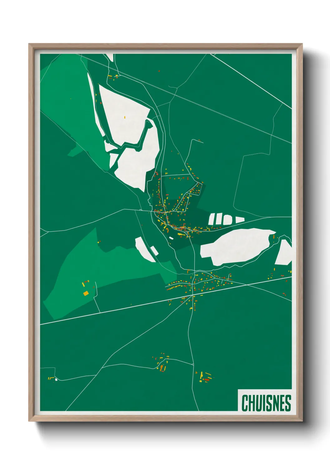 Une affiche de carte sur Chuisnes