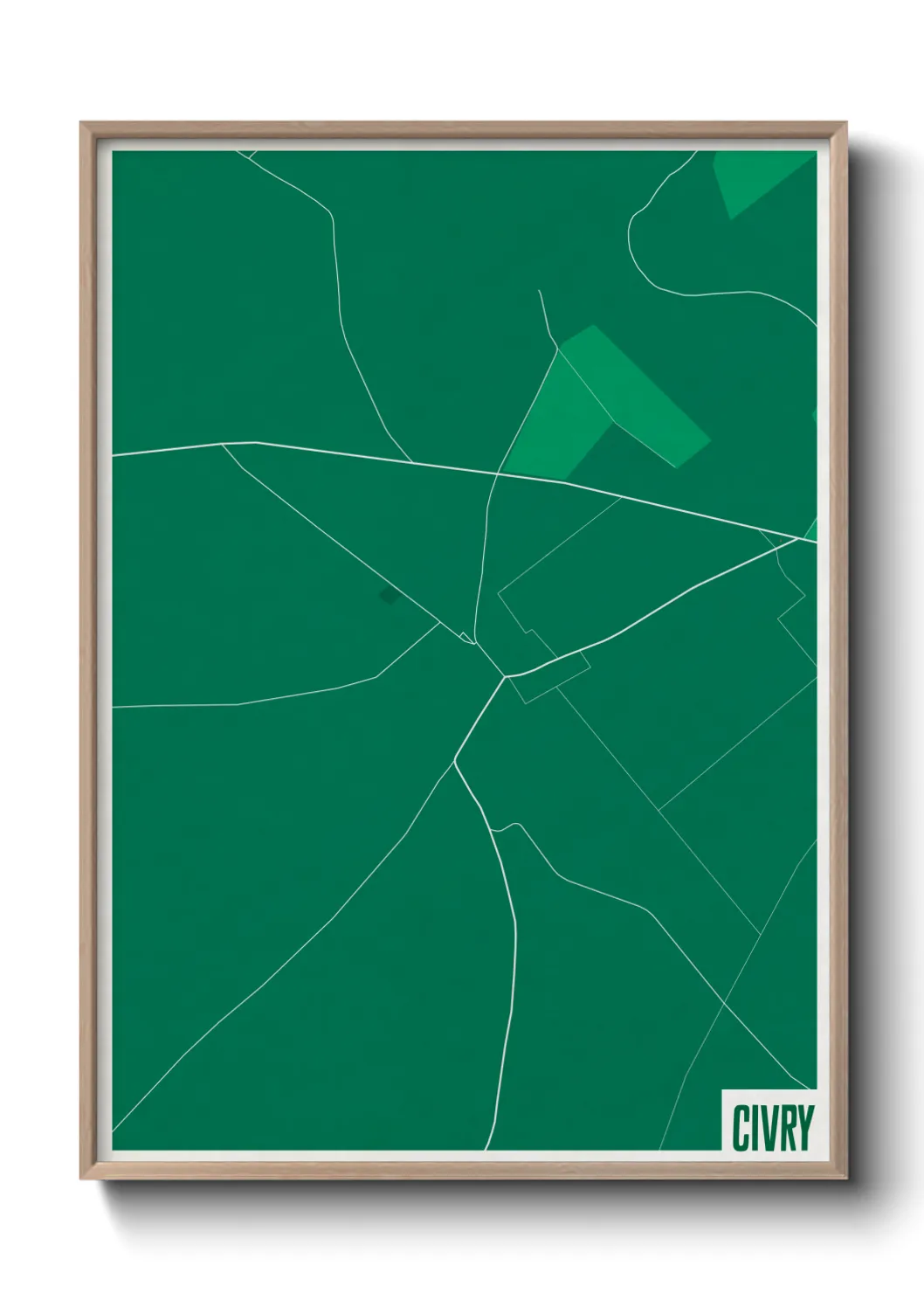 Une affiche de carte sur Civry