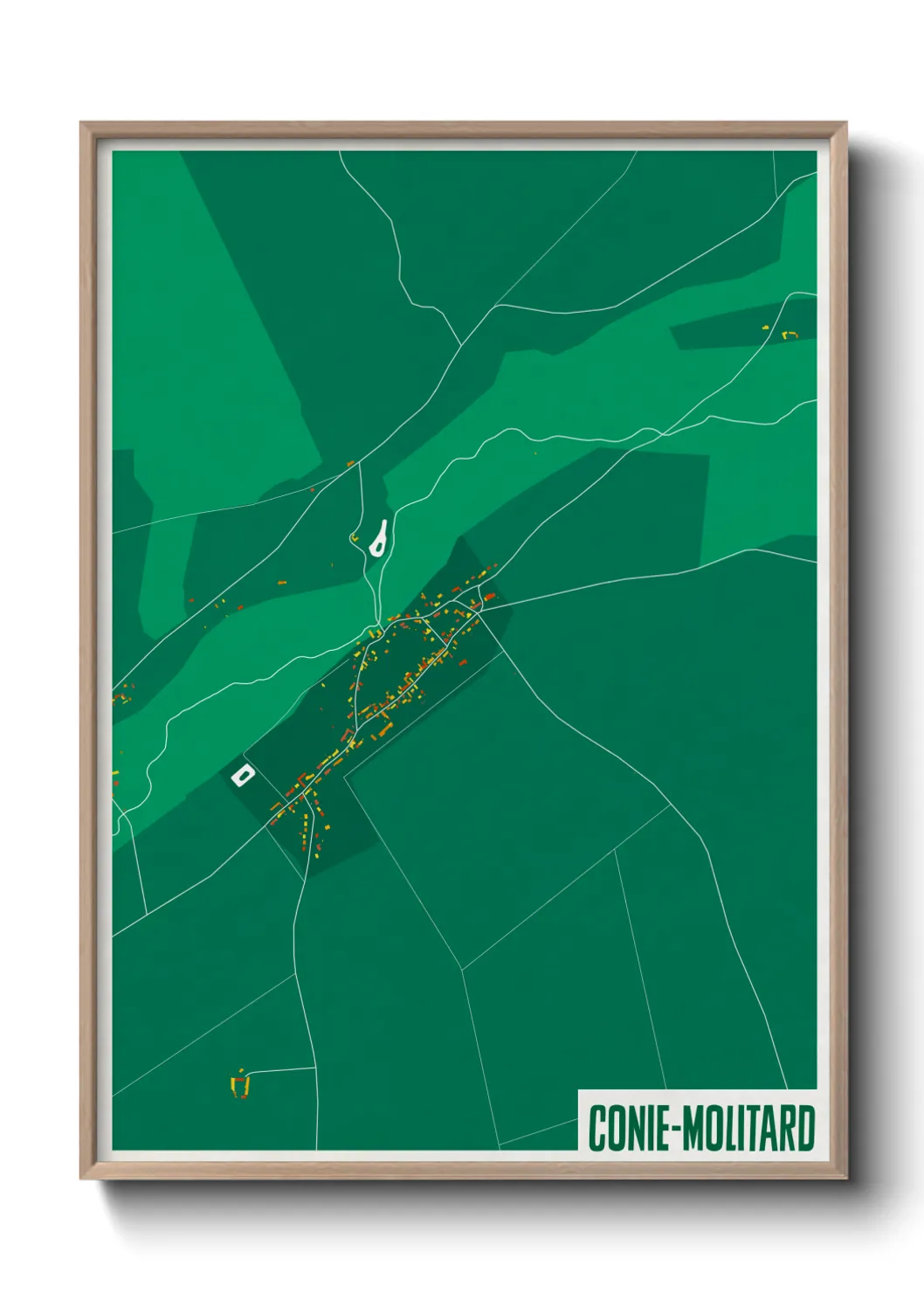 Une affiche de carte sur Conie-Molitard