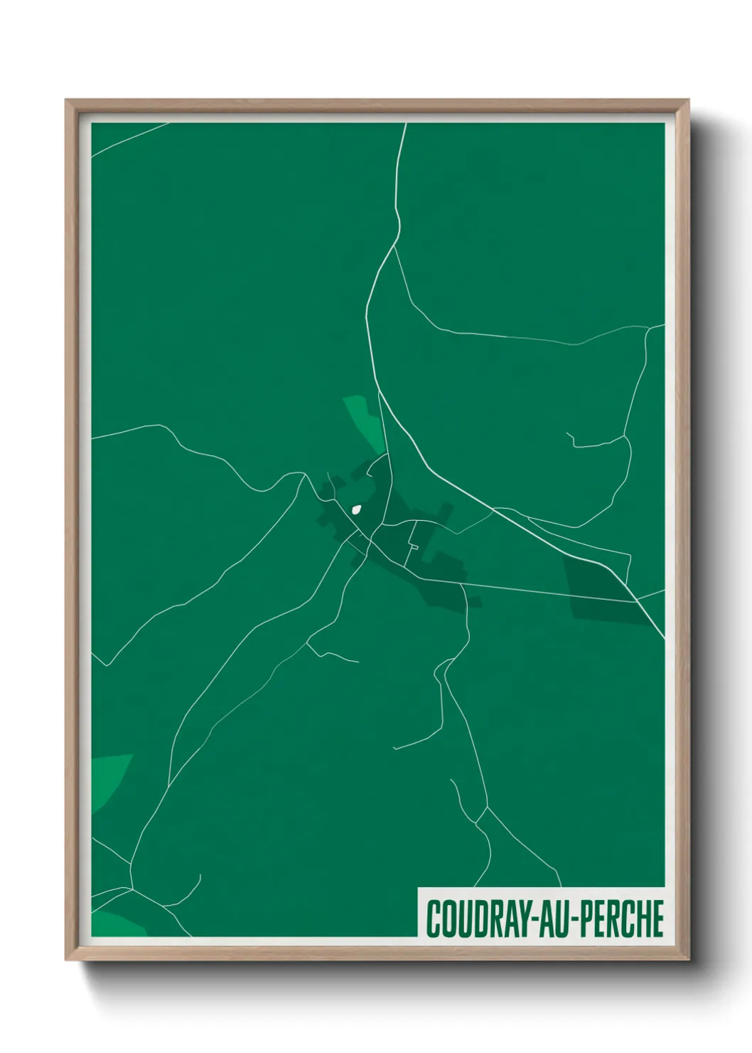 Un poster carteCoudray-au-Perche