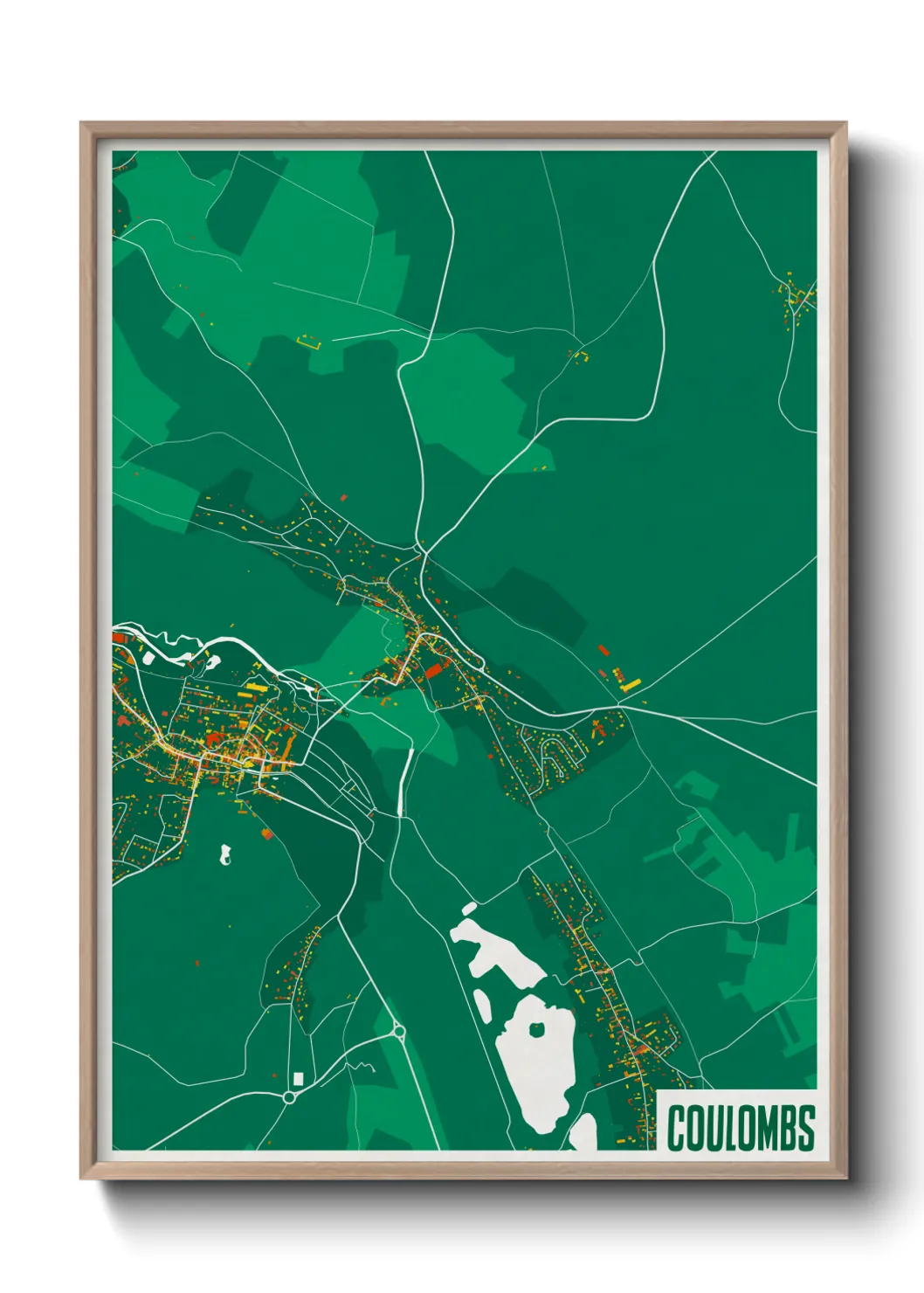 Une affiche de carte sur Coulombs