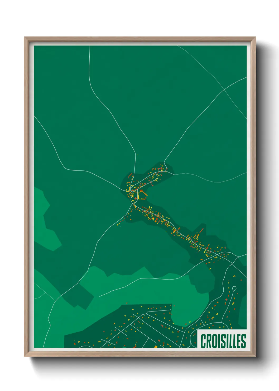 Une affiche de carte sur Croisilles