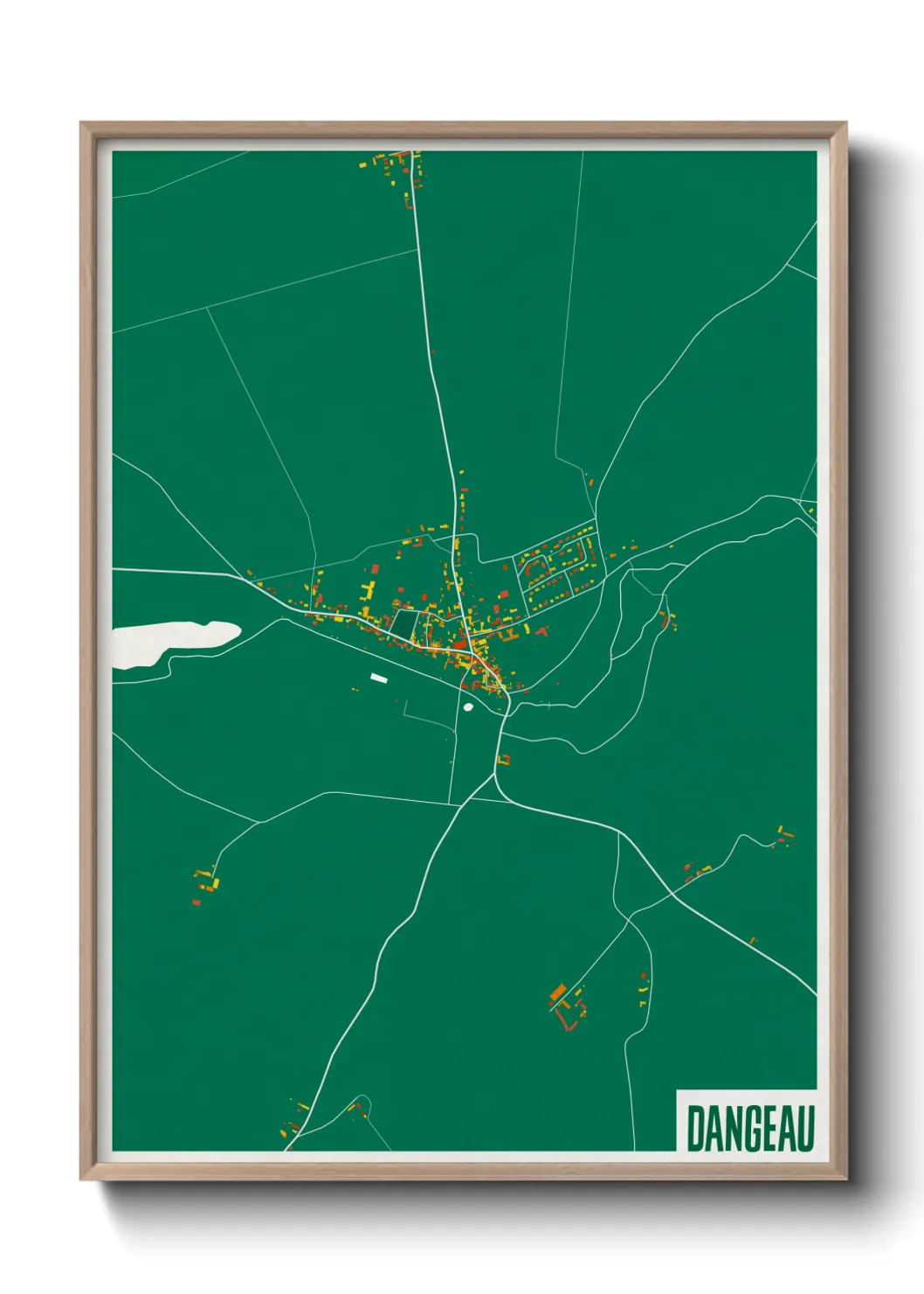 Une affiche de carte sur Dangeau