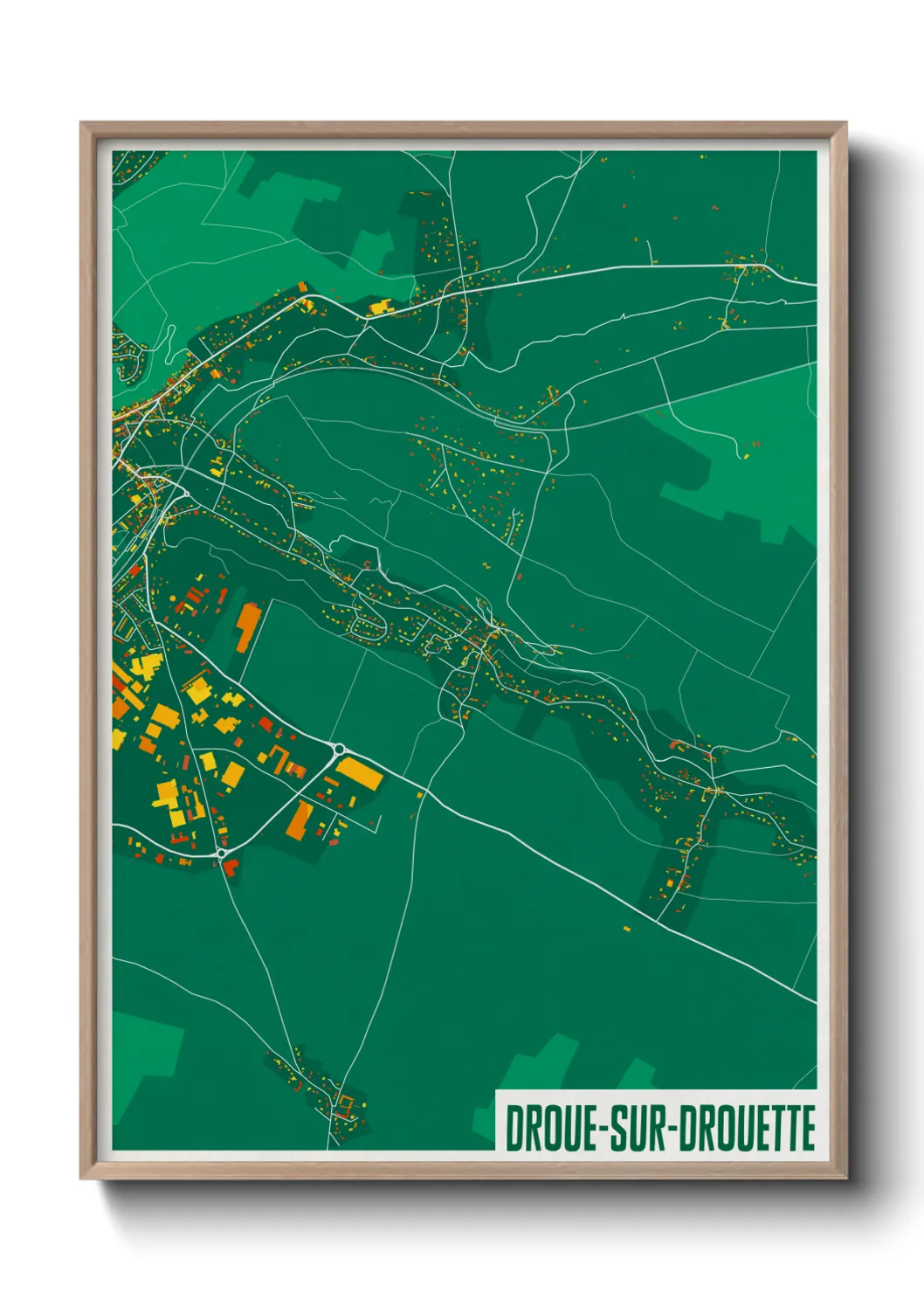 Une affiche de carte sur Droue-sur-Drouette