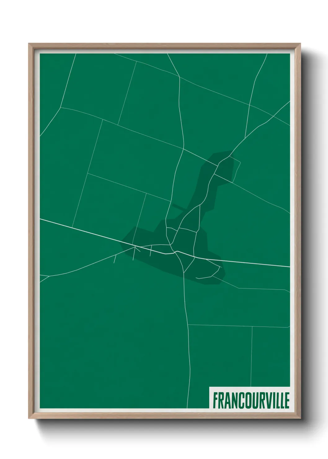 Une affiche de carte sur Francourville