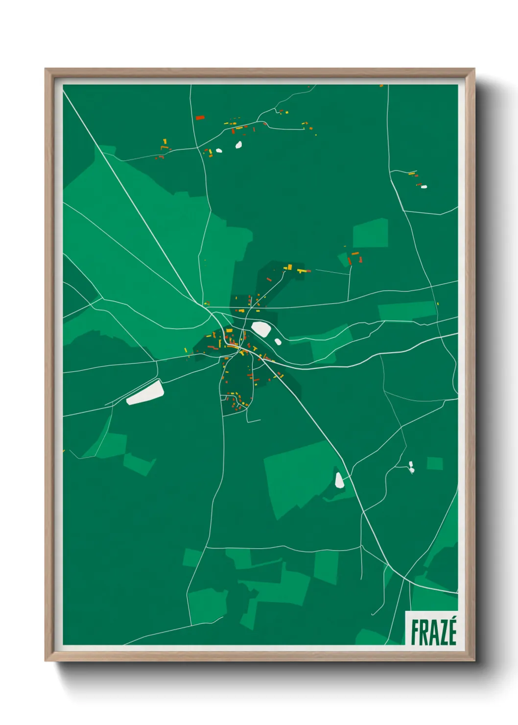 Une affiche de carte sur Frazé