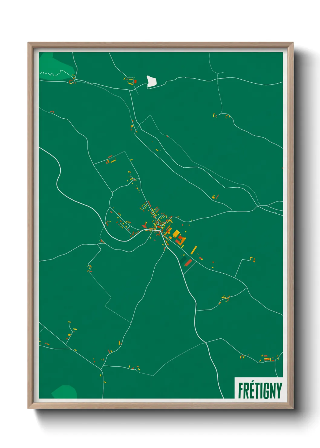 Une affiche de carte sur Frétigny