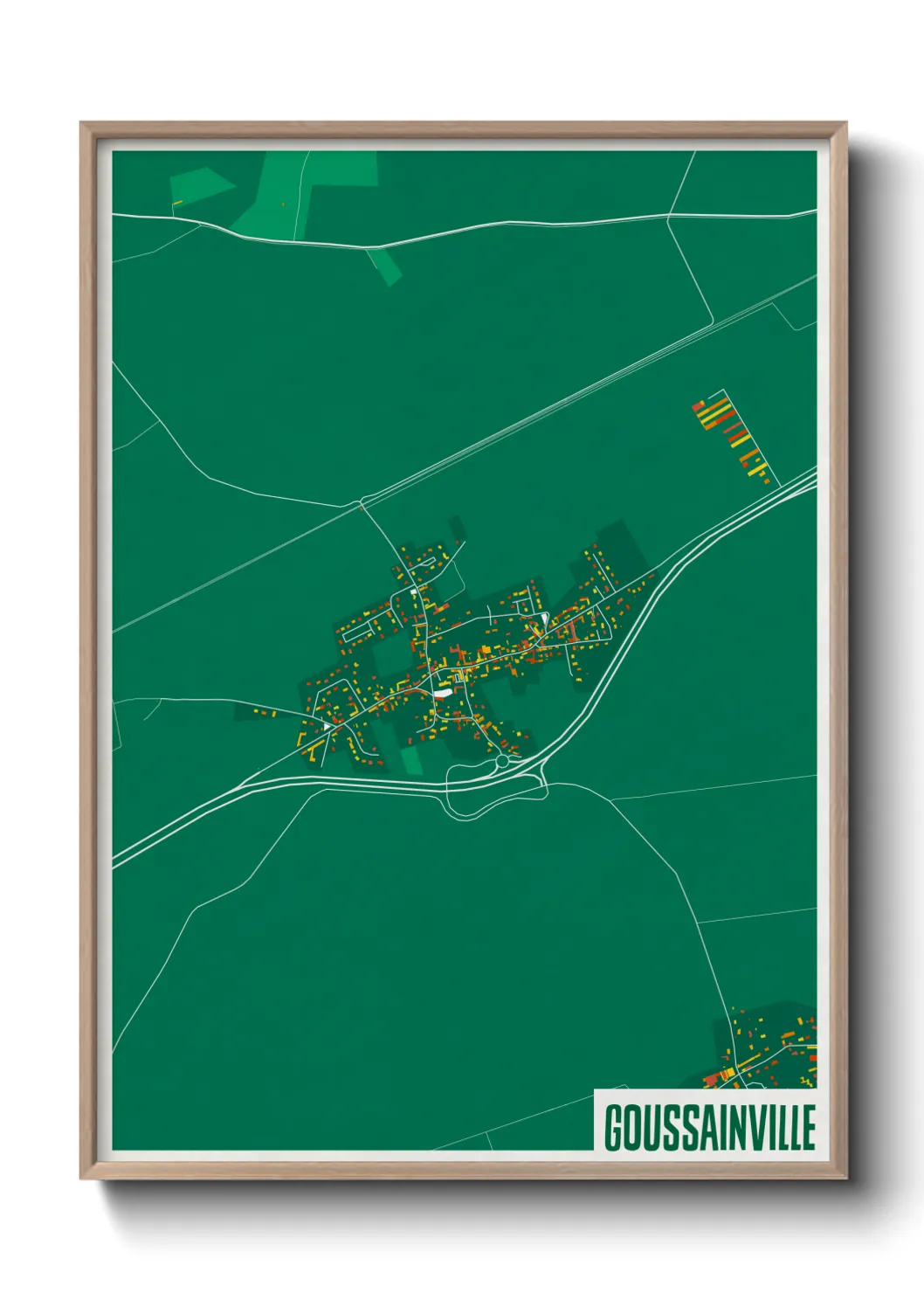 Une affiche de carte sur Goussainville