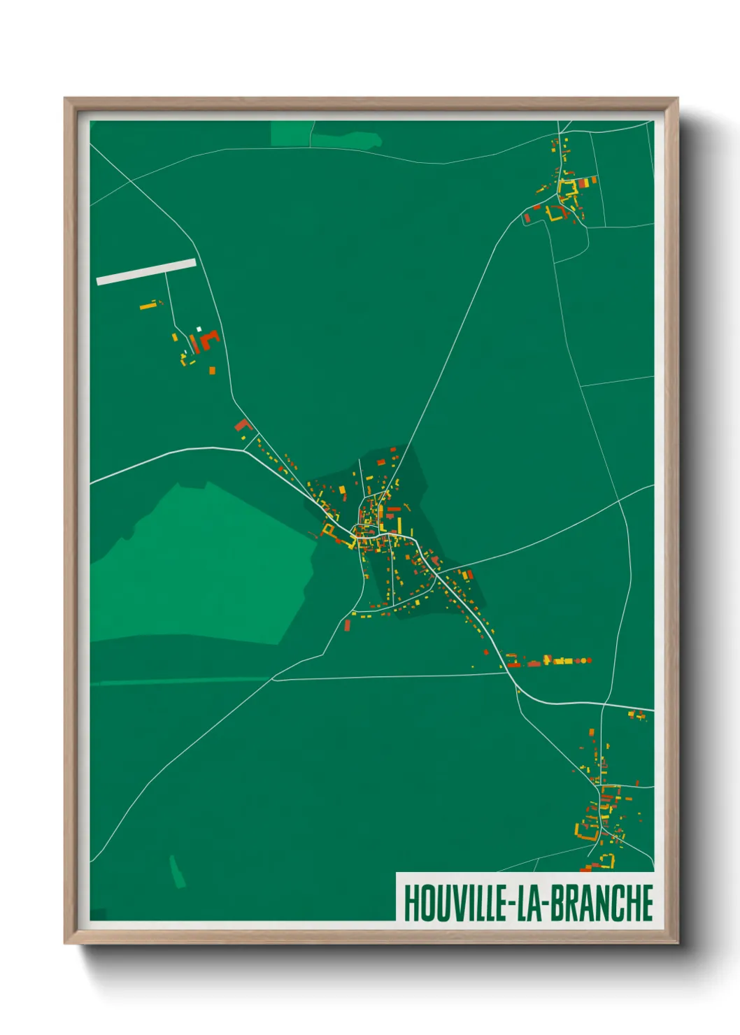 Une affiche de carte sur Houville-la-Branche