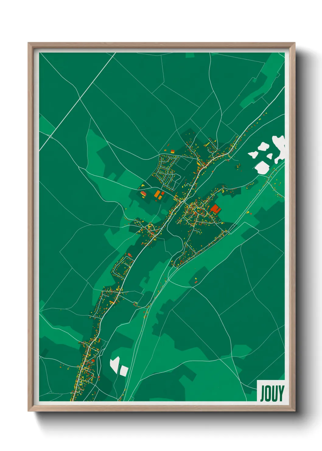Une affiche de carte sur Jouy