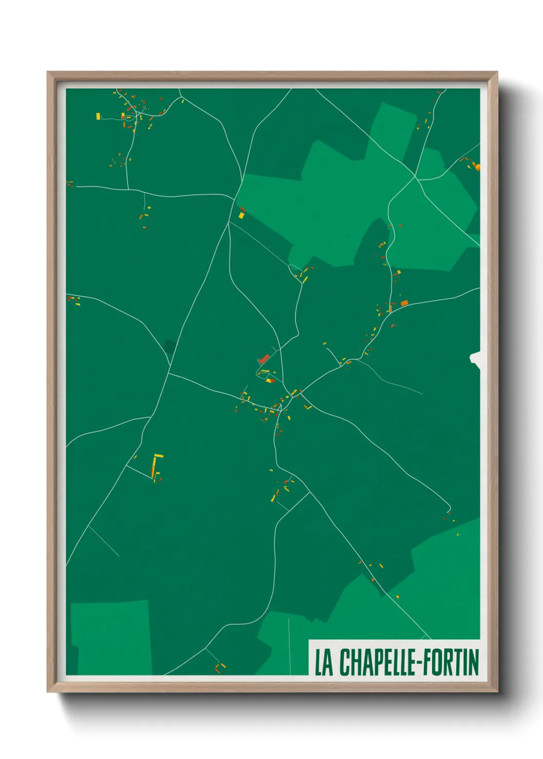 Une affiche de carte sur La Chapelle-Fortin