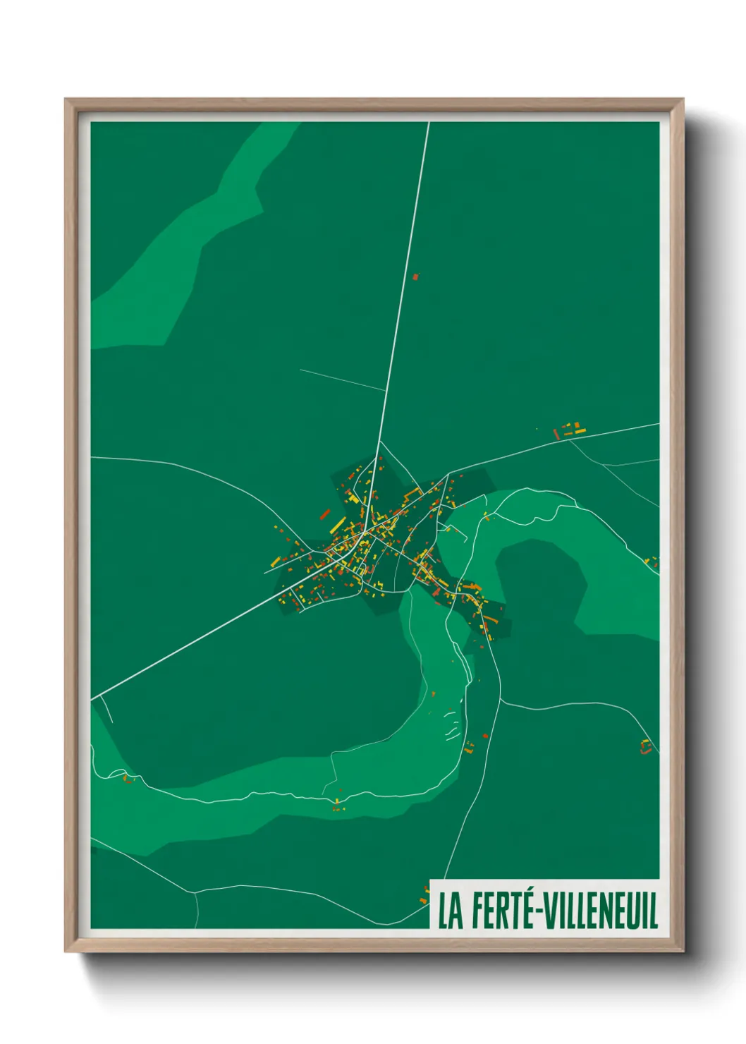 Une affiche de carte sur La Ferté-Villeneuil