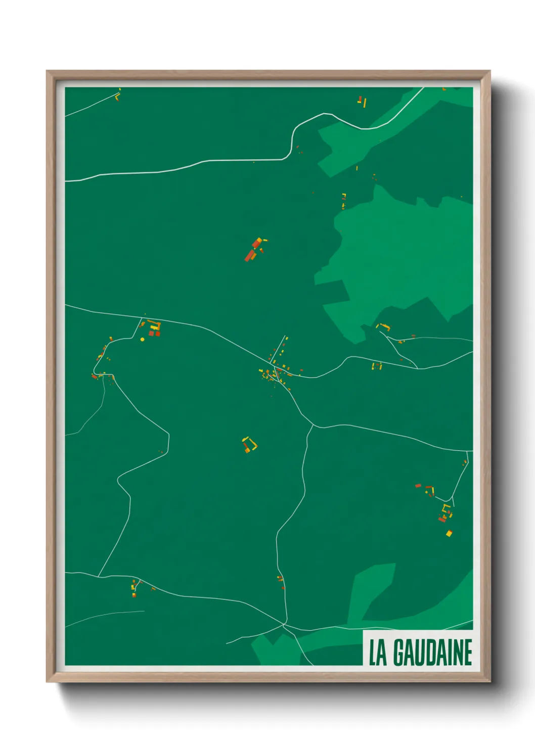 Une affiche de carte sur La Gaudaine