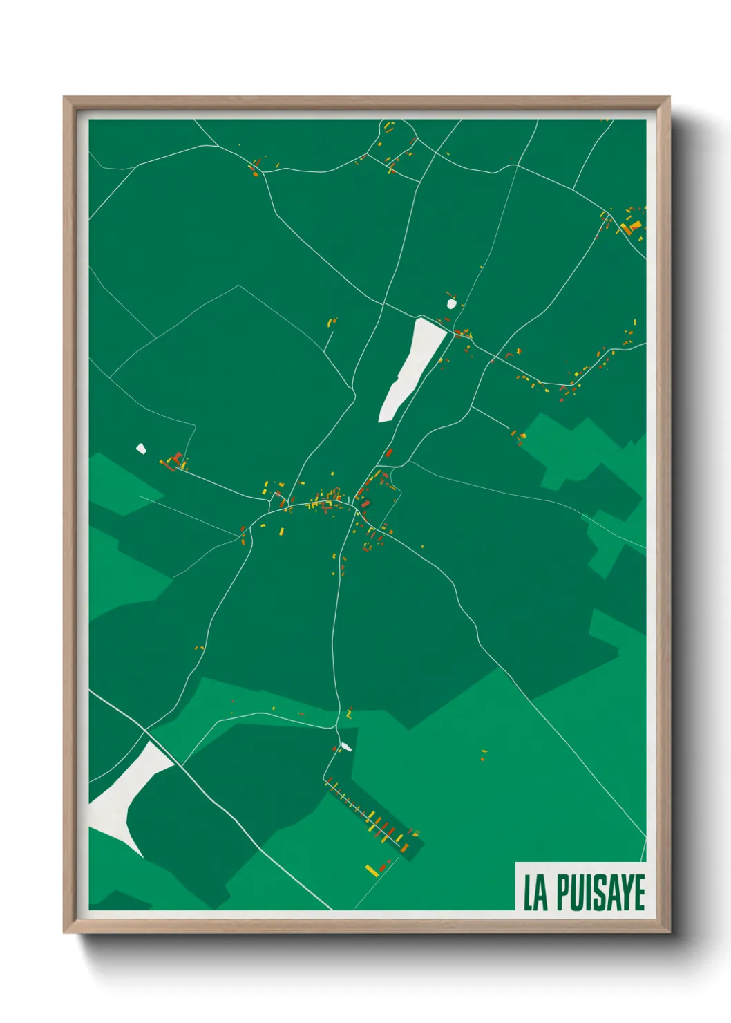 Une affiche de carte sur La Puisaye