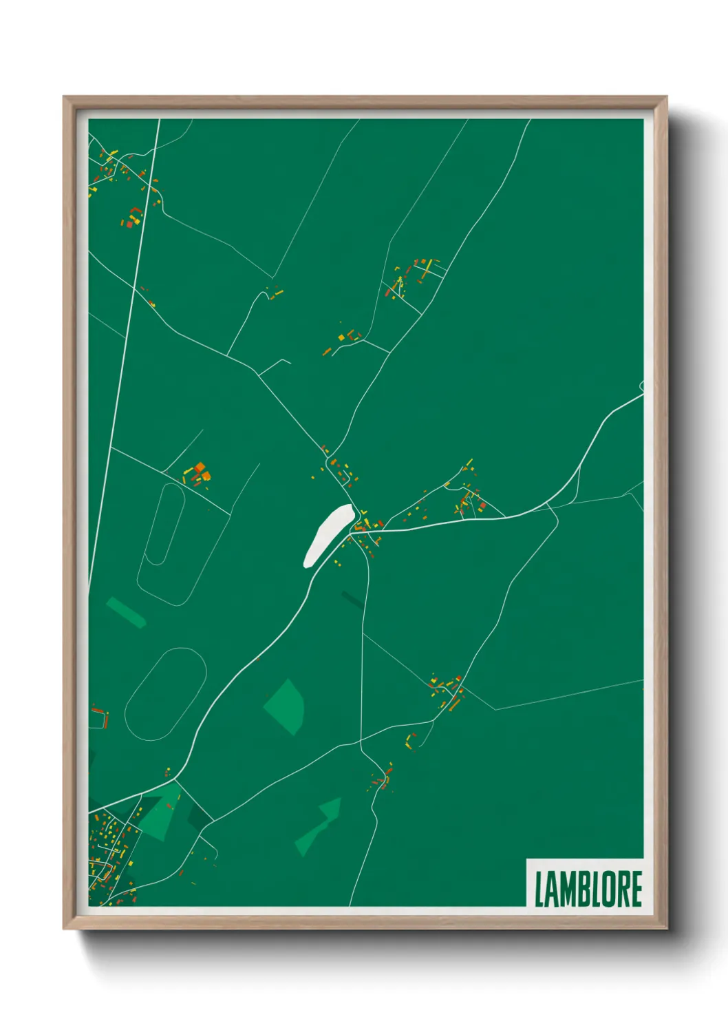 Une affiche de carte sur Lamblore