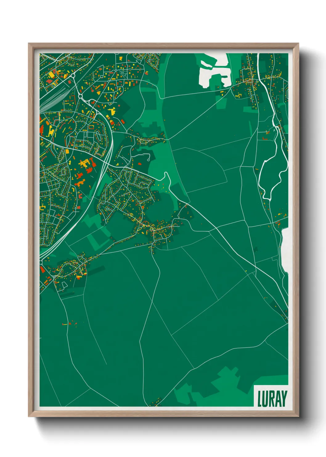 Une affiche de carte sur Luray