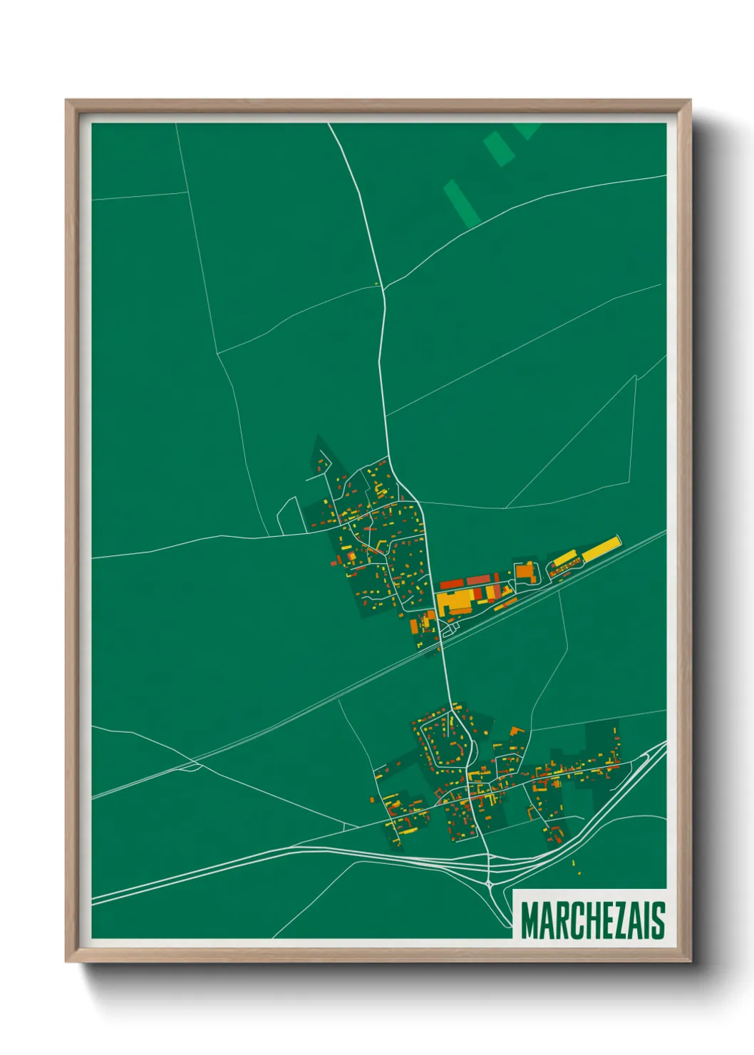 Une affiche de carte sur Marchezais