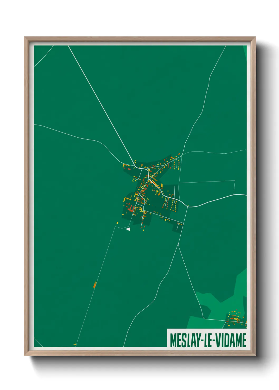 Une affiche de carte sur Meslay-le-Vidame