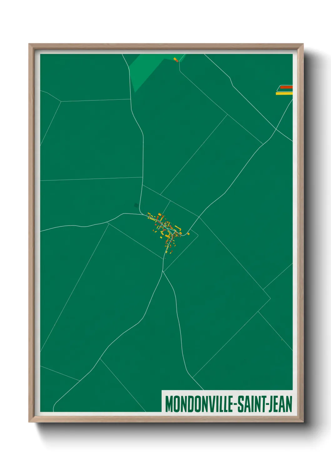 Une affiche de carte sur Mondonville-Saint-Jean