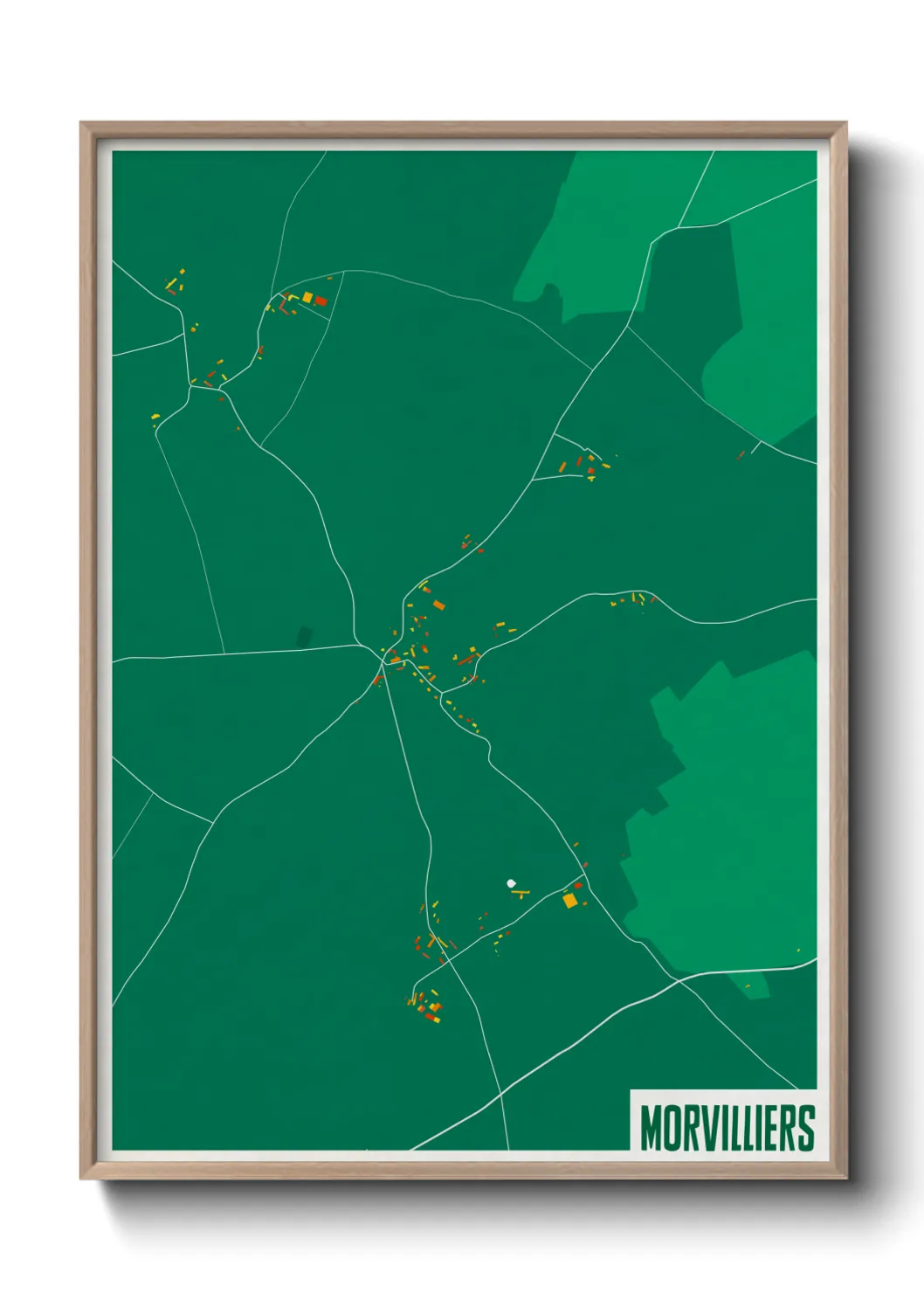 Une affiche de carte sur Morvilliers