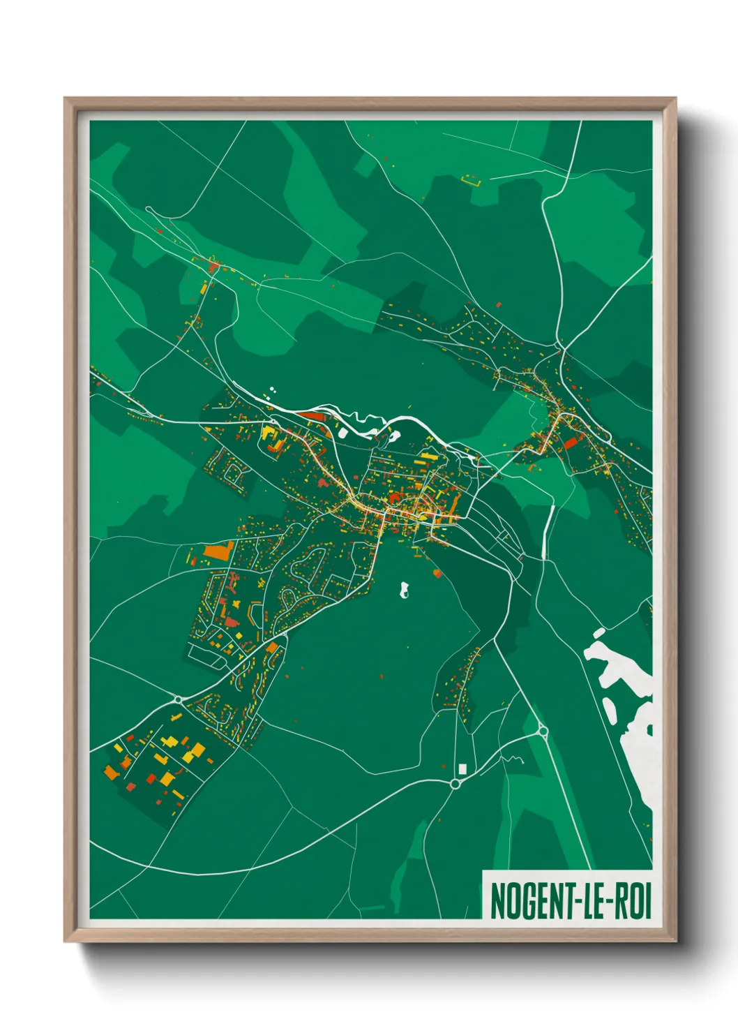 Une affiche de carte sur Nogent-le-Roi