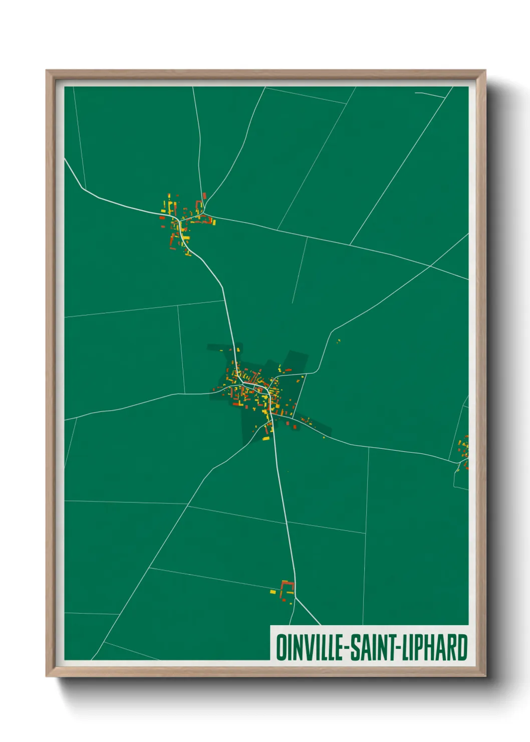 Une affiche de carte sur Oinville-Saint-Liphard