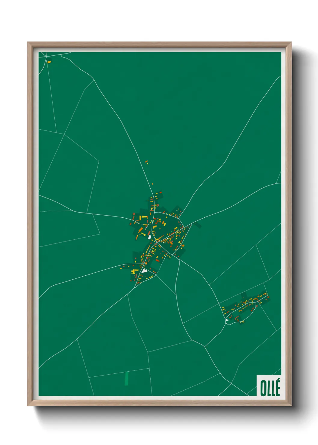 Une affiche de carte sur Ollé