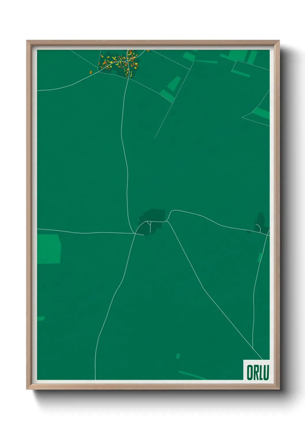 Une affiche de carte sur Orlu