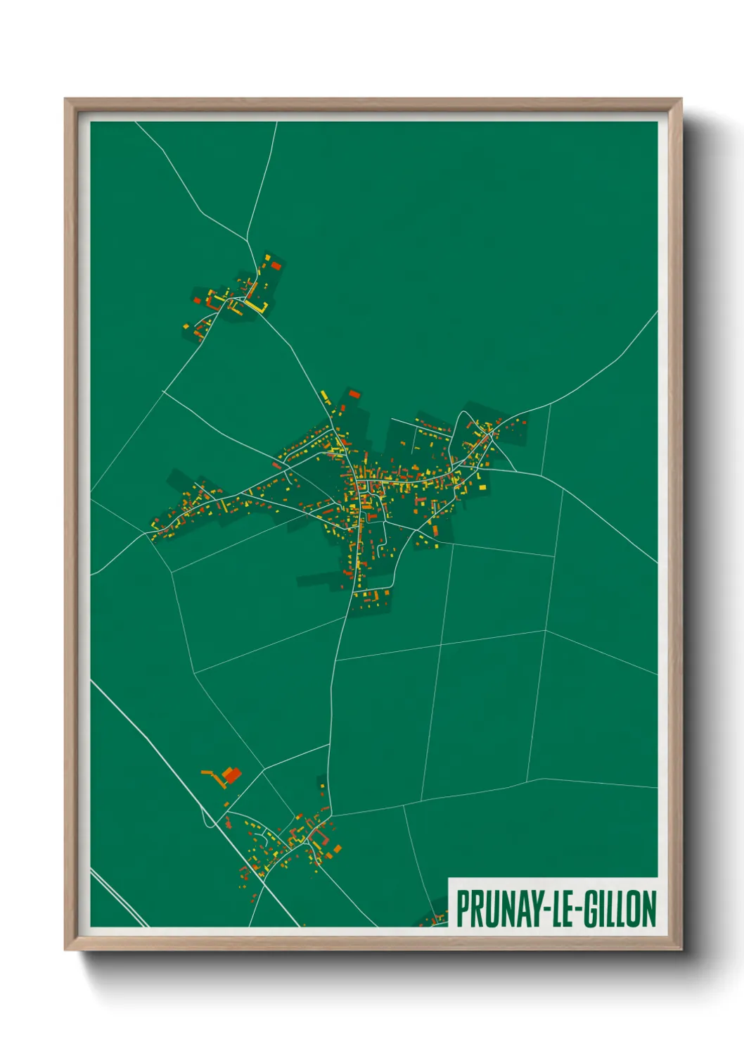Une affiche de carte sur Prunay-le-Gillon